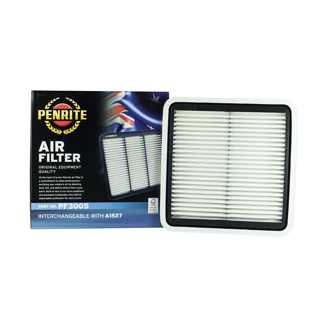Penrite Air Filter PF3005 (Interchangeable with A1527), , scanz_hi-res