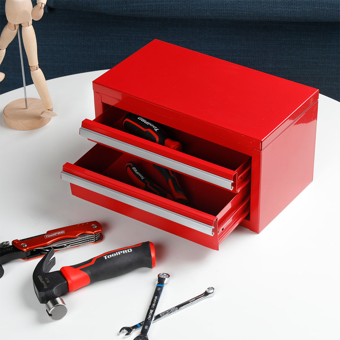 ToolPRO Mini Tool Chest 2 Drawer Red, , scanz_hi-res