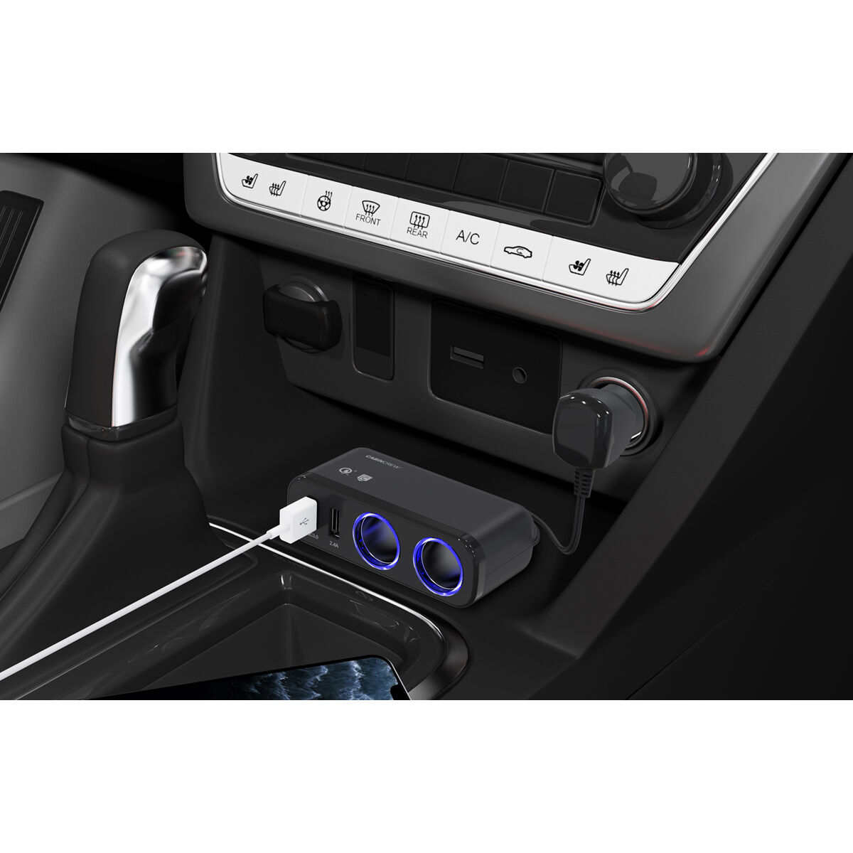 12V Dual USB & Socket Quick Charge, , scanz_hi-res