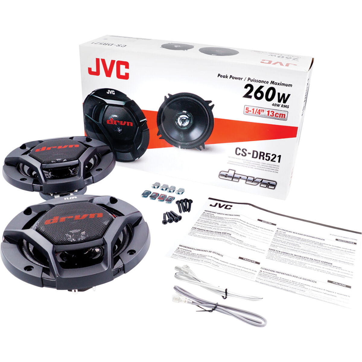 JVC CS-DR521 2-Way 5.25 Inch Speakers, , scanz_hi-res