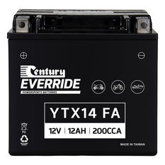 Century Powersports Small Engine Battery YTX14-BS FA, , scanz_hi-res