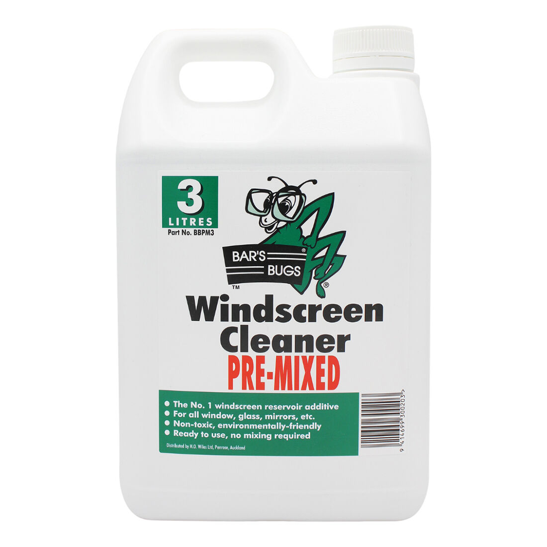 Bar's Bugs Pre-mix Windscreen Cleaner 3 Litre, , scanz_hi-res