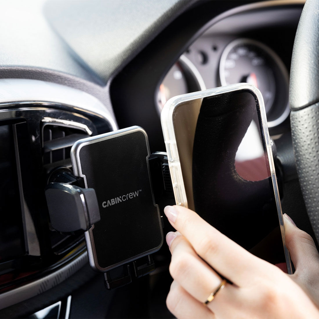 Cabin Crew Phone Holder Vent Mount Expandable Black, , scanz_hi-res