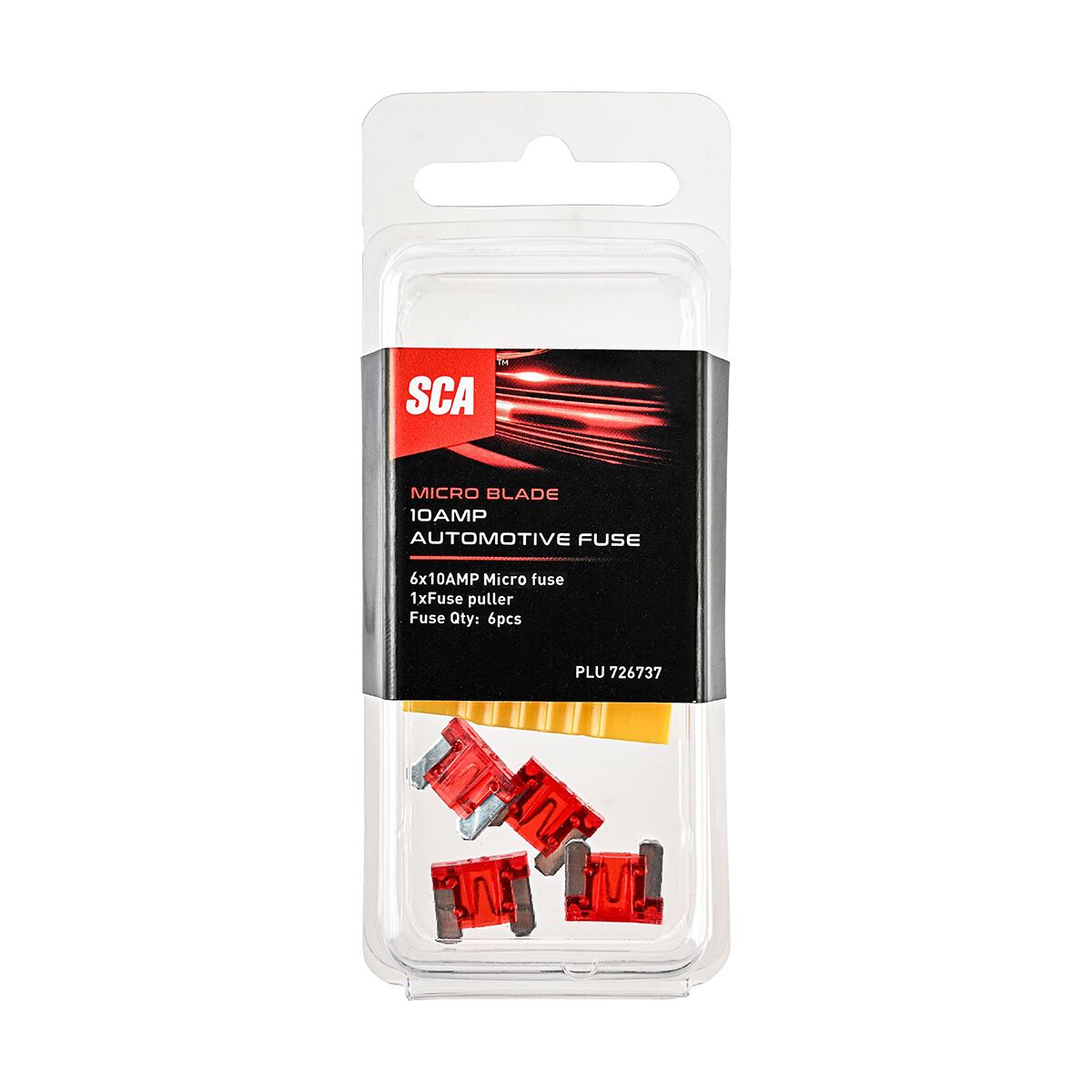 SCA Automotive Fuses - Micro Blade, 10 Amp, 6 Piece, , scanz_hi-res