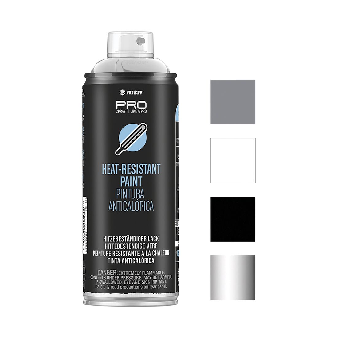 MTN Pro Silver Heat Resistant Spray Paint 400mL, , scanz_hi-res