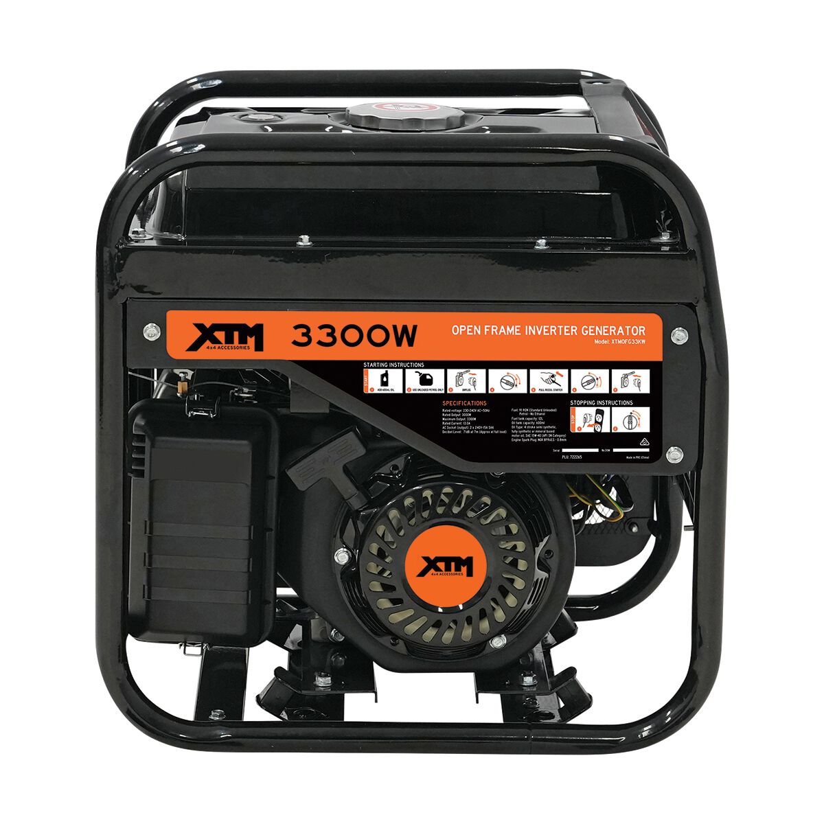 XTM 3300W Inverter Generator Open Frame, , scanz_hi-res