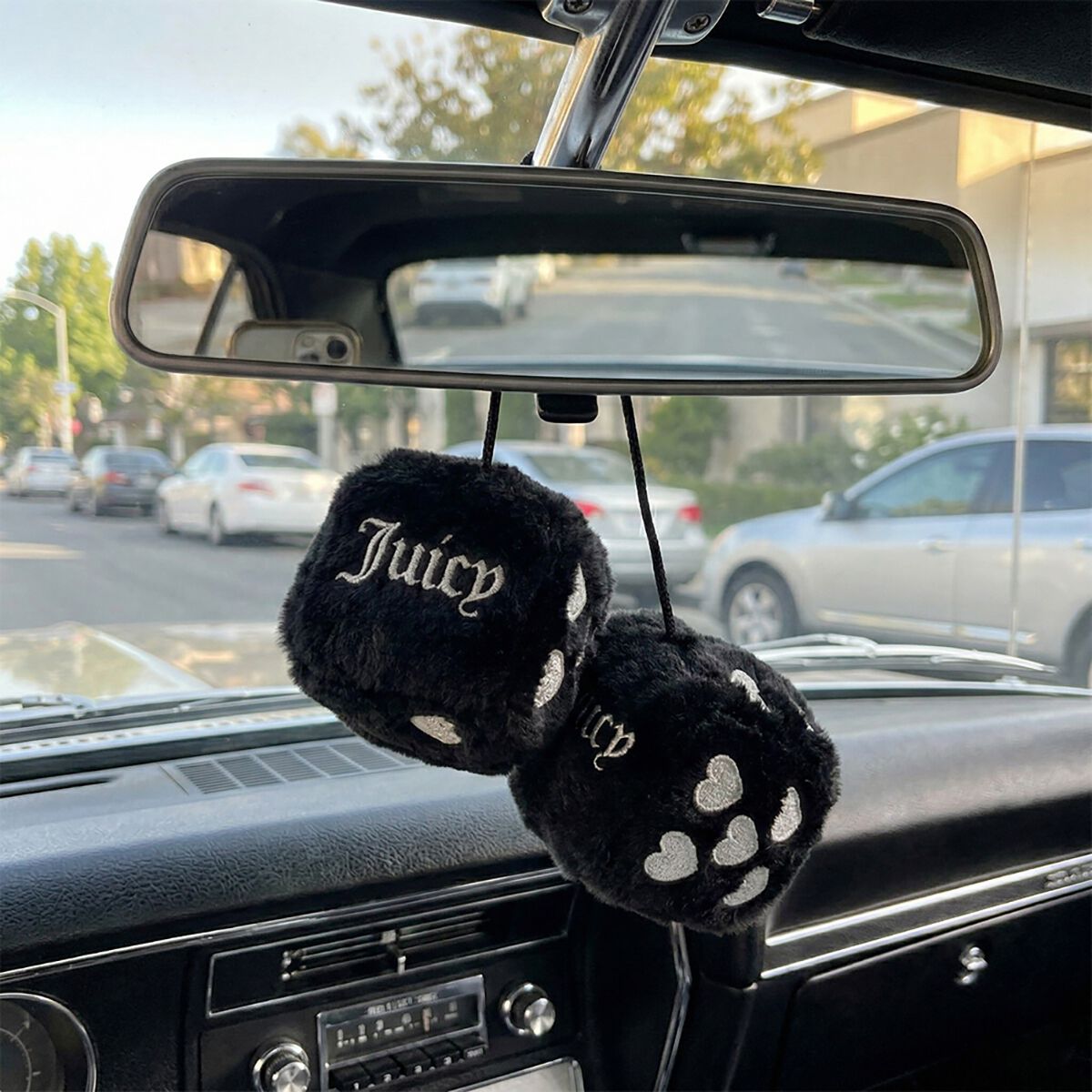 Juicy Couture Fluffy Dice - Black, , scanz_hi-res