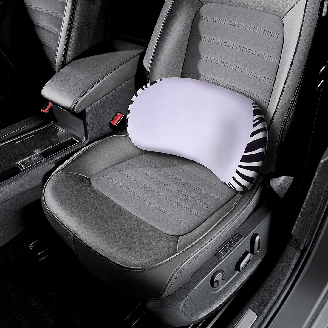 Cabin Crew Lumbar/Travel Cushion - Black/White/Lilac, , scanz_hi-res