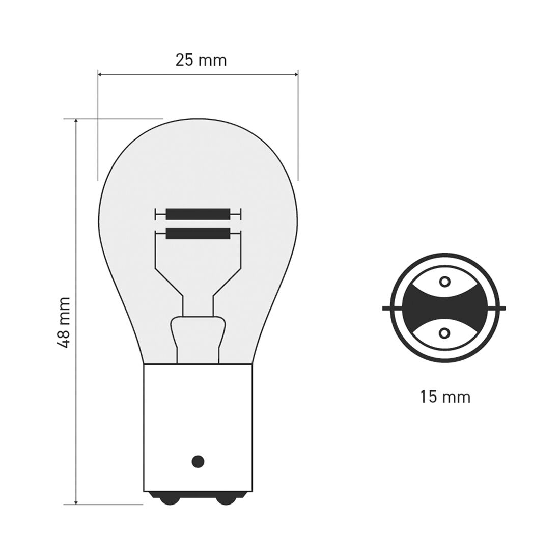 SCA Incandescent Globe - P20  20/5W - 2 Pack, , scanz_hi-res