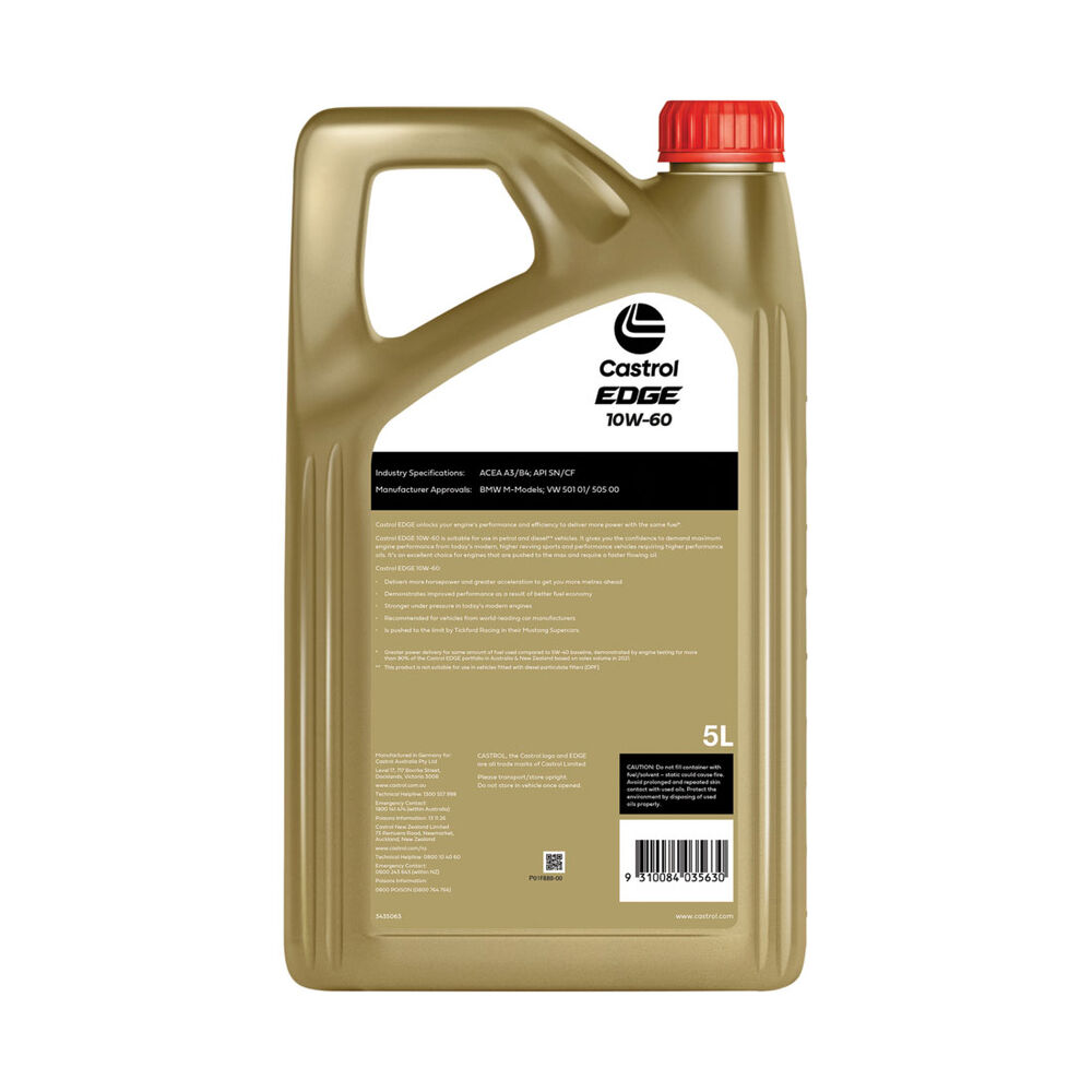 Castrol Edge Engine Oil 10W60 5 Litre Supercheap Auto New Zealand