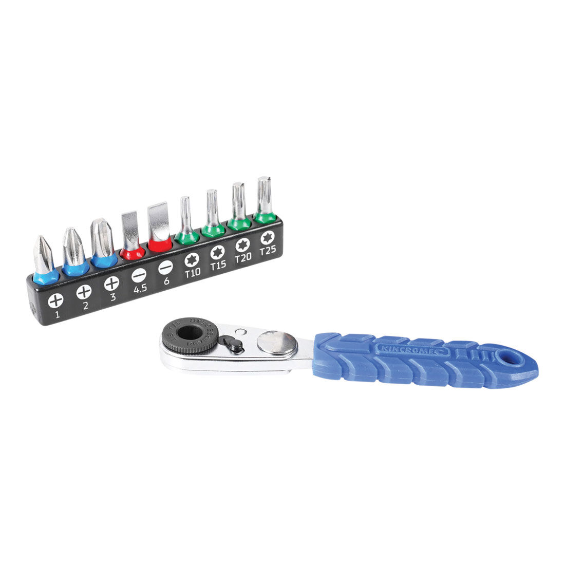 Kincrome 10 Piece Mini Ratchet and Bit Set, , scanz_hi-res