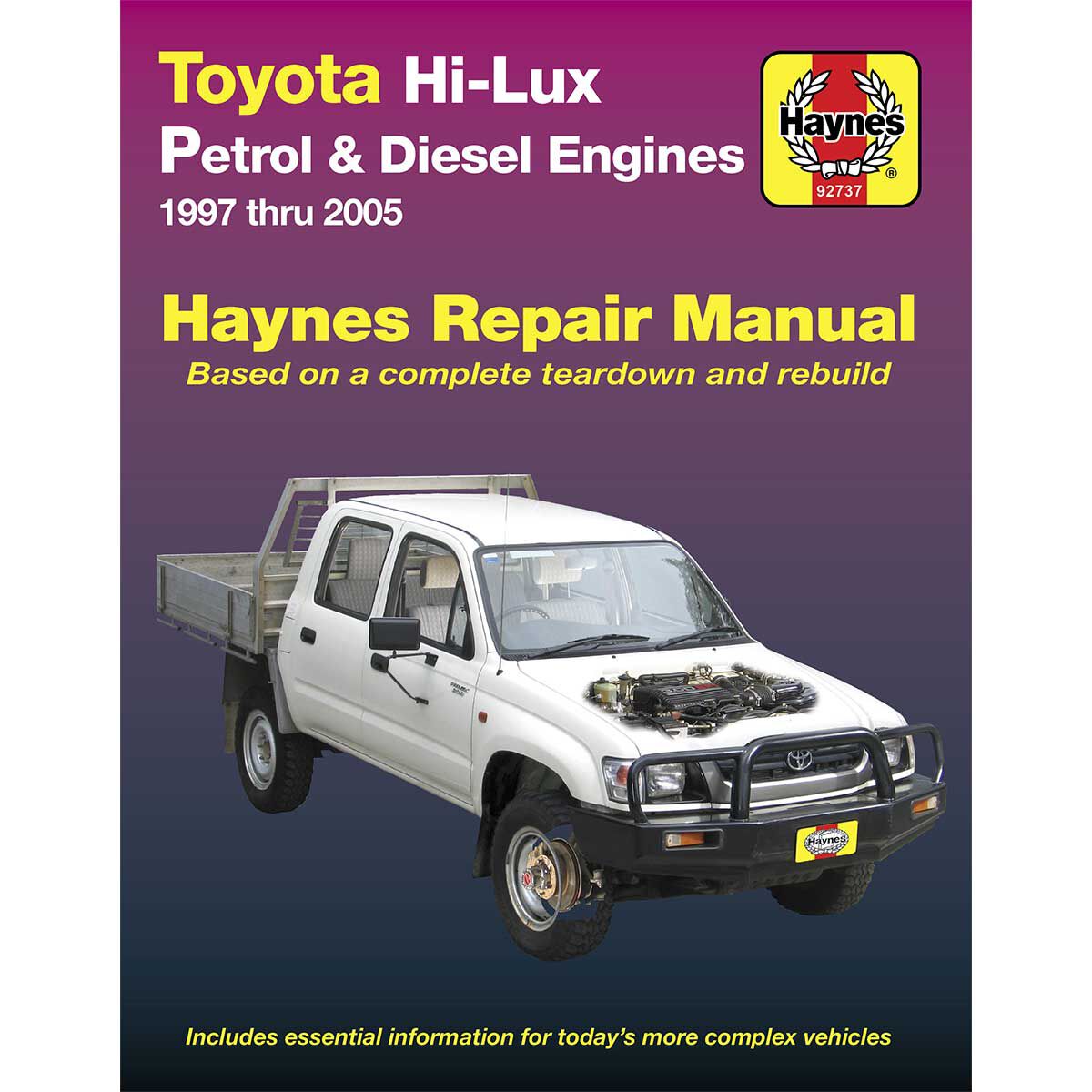 Haynes Car Manual Toyota Hilux 1997-2005 - 92737, , scanz_hi-res