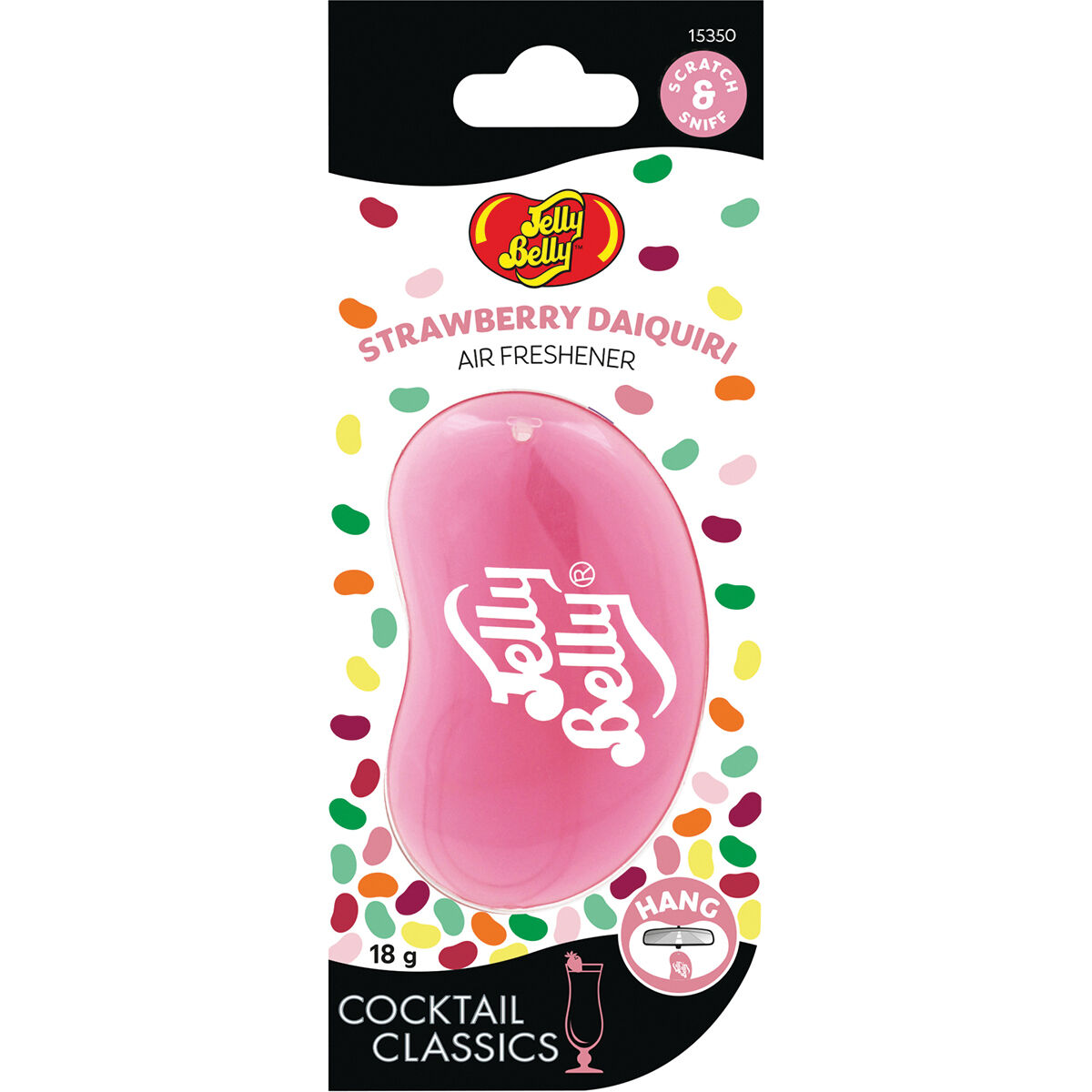 Jelly Belly 3D Air Freshener Strawberry Daiquiri, , scanz_hi-res