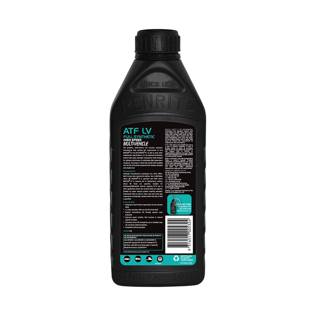 Penrite LV Automatic Transmission Fluid - 1 Litre, , scanz_hi-res