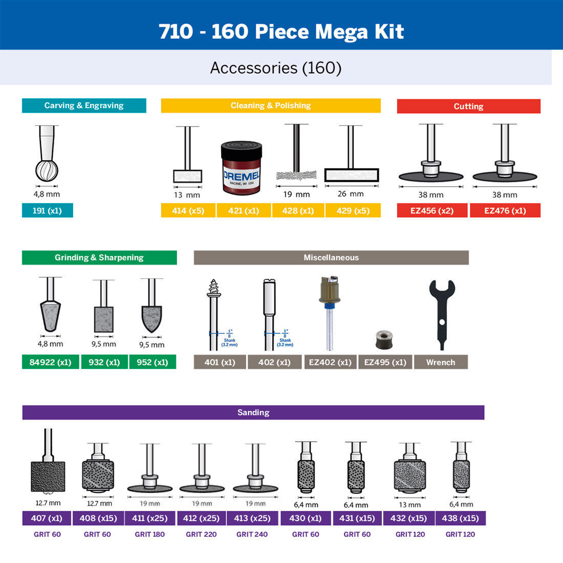 Dremel 160pc 710-rw Accessory Kit, , scanz_hi-res