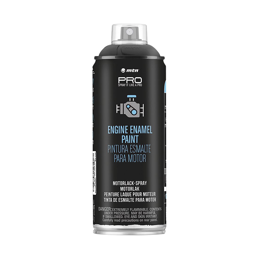 MTN PRO Engine Enamel Black Satin 400ml Spray Paint, , scanz_hi-res