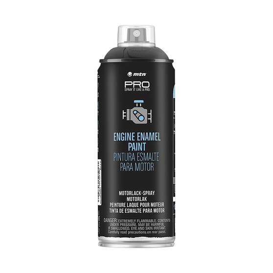 MTN PRO Engine Enamel Black Satin 400ml Spray Paint, , scanz_hi-res