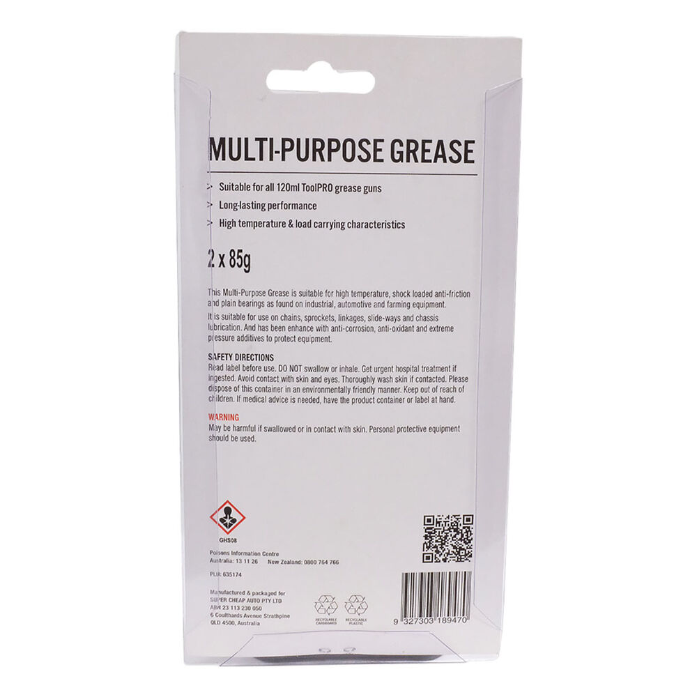 SCA Multi Purpose Grease Cartridge Twin Pack 85g Supercheap Auto New Zealand