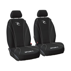 Rip Curl Logo Neoprene Seat Covers White/Black Adjustable Headrests Airbag Compatible, , scanz_hi-res