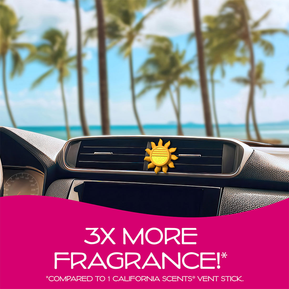 California Scents Novelty Sun Spinner Car Air Freshener Vent Clip, Tropical Colada Scent, , scanz_hi-res