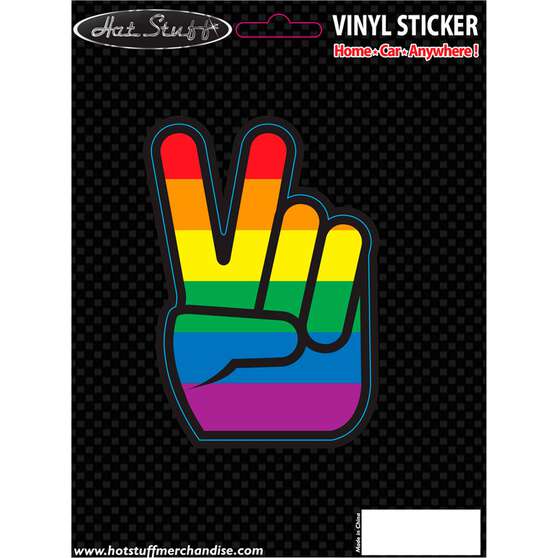 Sticker Peace Finger, Vinyl, , scanz_hi-res