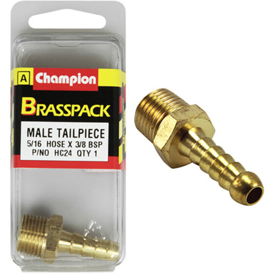 Champion Brass Pack Male Hose Barb HC24, 5/16" X 3/8", , scanz_hi-res