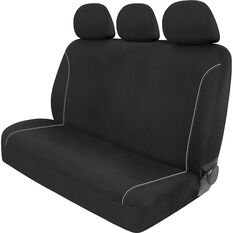 SCA Canvas Seat Covers - Black/Grey Adjustable Headrests Size 06H Rear Seat, , scanz_hi-res