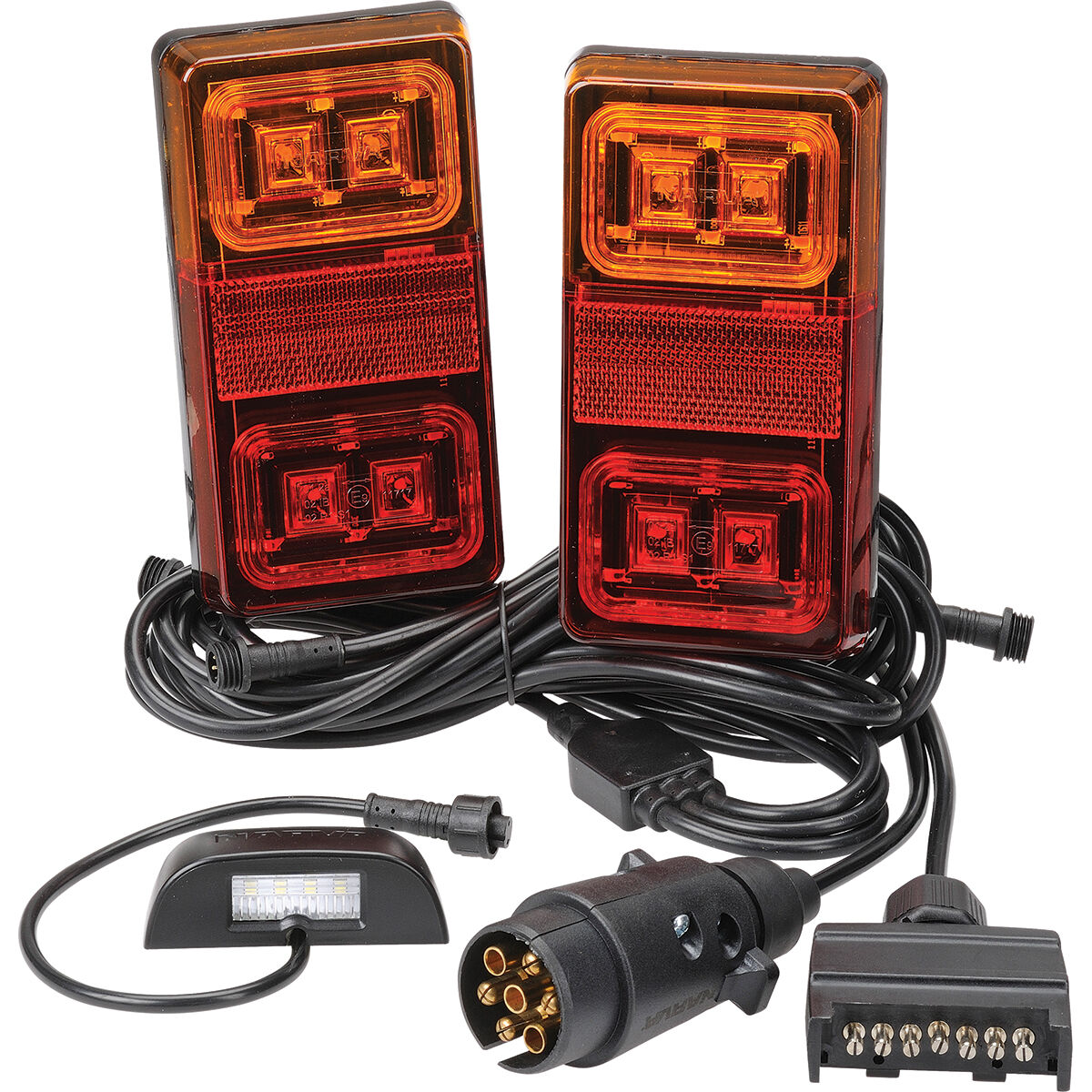 Narva 12V Box Trailer Lamp Plug & Play Kit Rectangular Lamps MDL35, , scanz_hi-res