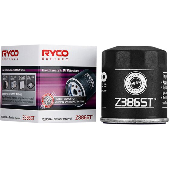 Ryco SynTec Oil Filter - Z386ST (Interchangeable with Z386), , scanz_hi-res