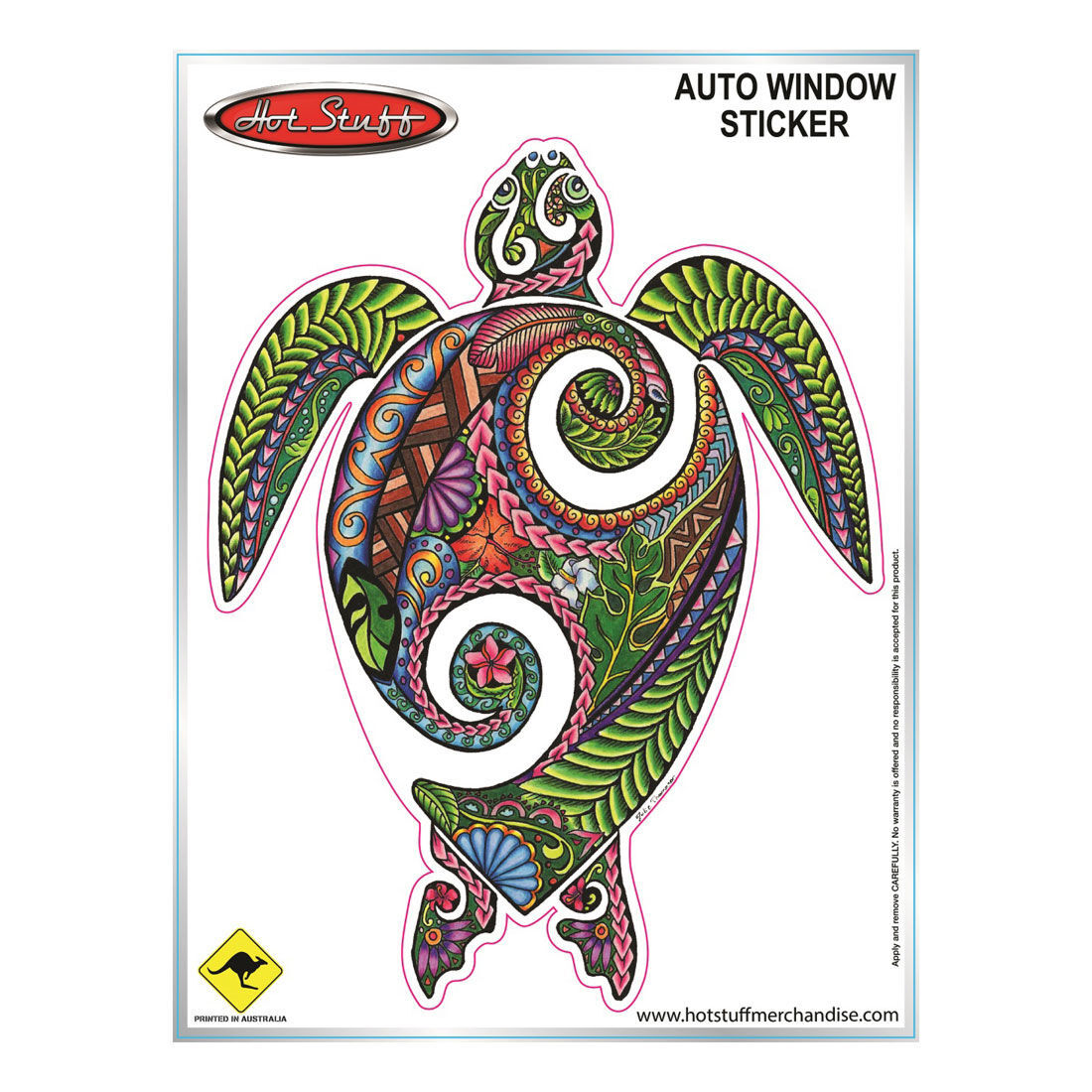 Hot Stuff Sticker Tribal Turtle Colour, , scanz_hi-res