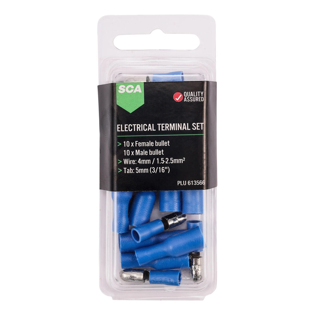 SCA Electrical Terminals - Male & Female Bullet, 5mm Blue, 20 Pack, , scanz_hi-res