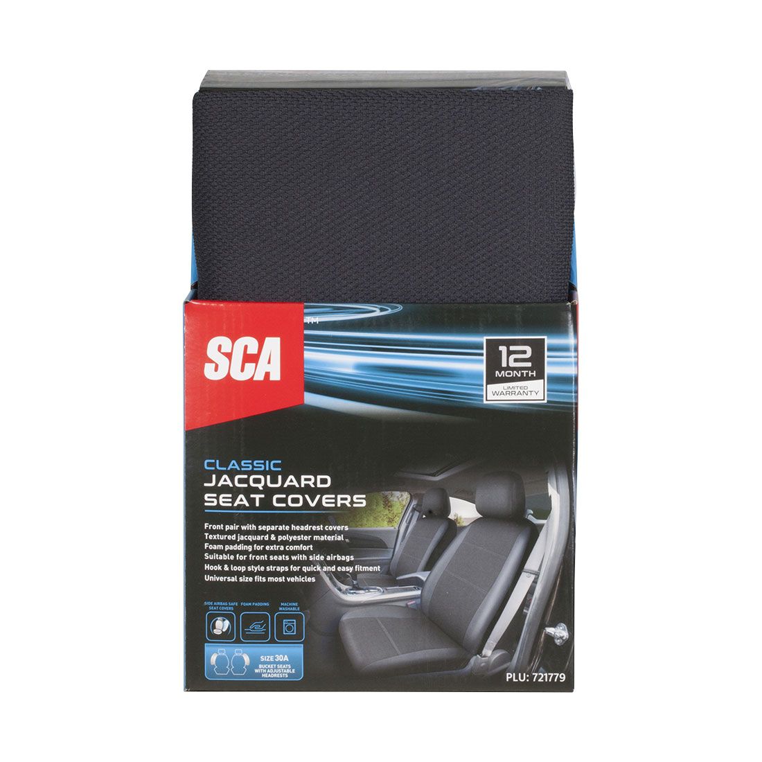 SCA Jacquard Seat Covers Charcoal, Adjustable Headrests, Airbag Compatible, Size 30A, , scanz_hi-res