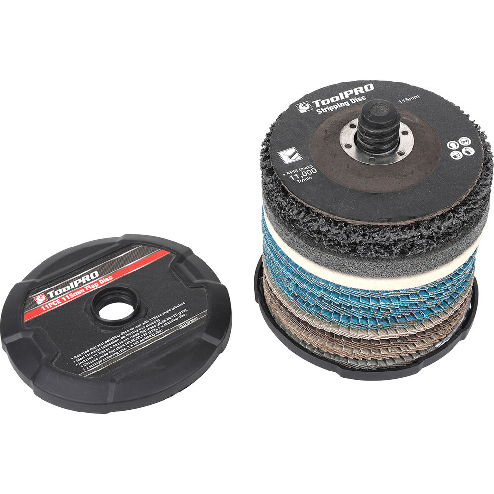 ToolPRO Flap Disc 115mm 11 Piece Kit Supercheap Auto New Zealand
