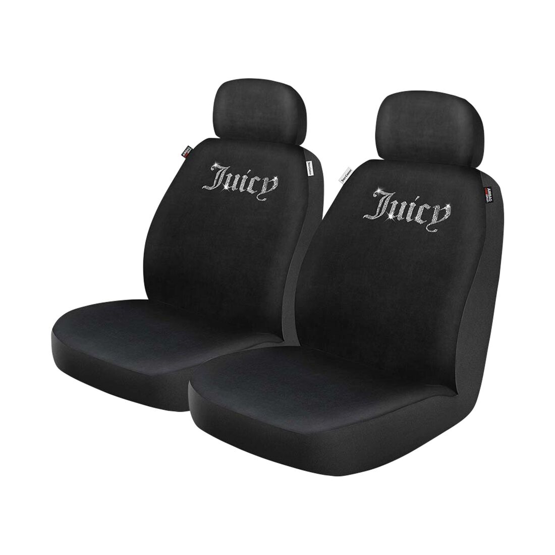 Juicy Couture 2 Piece OG Big Bling Seat Covers - Black, , scanz_hi-res