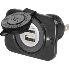 5V Dual USB Socket - 2.5 Amp, Flush Mount, , scanz_hi-res