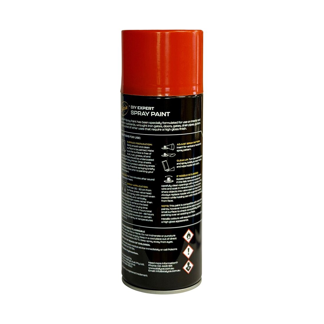 5 Star Enamel Spray Paint Gloss Red 250g, , scanz_hi-res