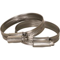 Calibre Hose Clamps - Stainless Steel, Solid Band, 45-60mm, 2 Pieces, , scanz_hi-res