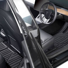 SCA Rubber Car Floor Mats - Front/Rear, Tesla Model 3 2019-23, Black, , scanz_hi-res
