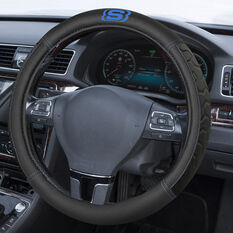 Skechers Gel Memory Foam Steering Wheel Cover Black/Blue 380mm, , scanz_hi-res