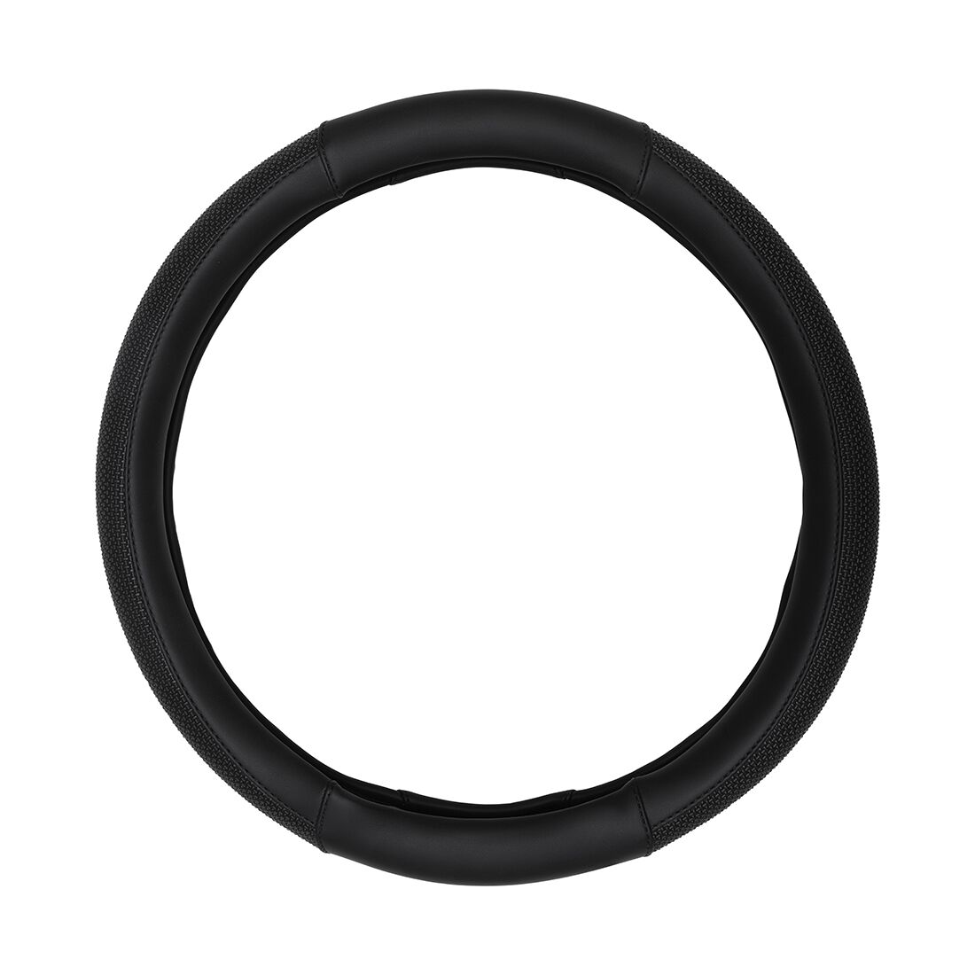 SCA Steering Wheel Cover - Leather Look, Black, 380mm, , scanz_hi-res