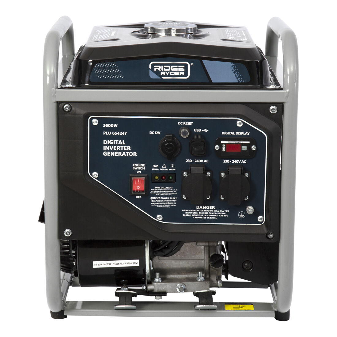 Ridge Ryder 3600W Inverter Generator Open Frame, , scanz_hi-res