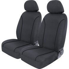 SCA Canvas Seat Covers Charcoal/Grey, Adjustable Headrests, Size 30, Front Pair, Airbag Compatible, , scanz_hi-res