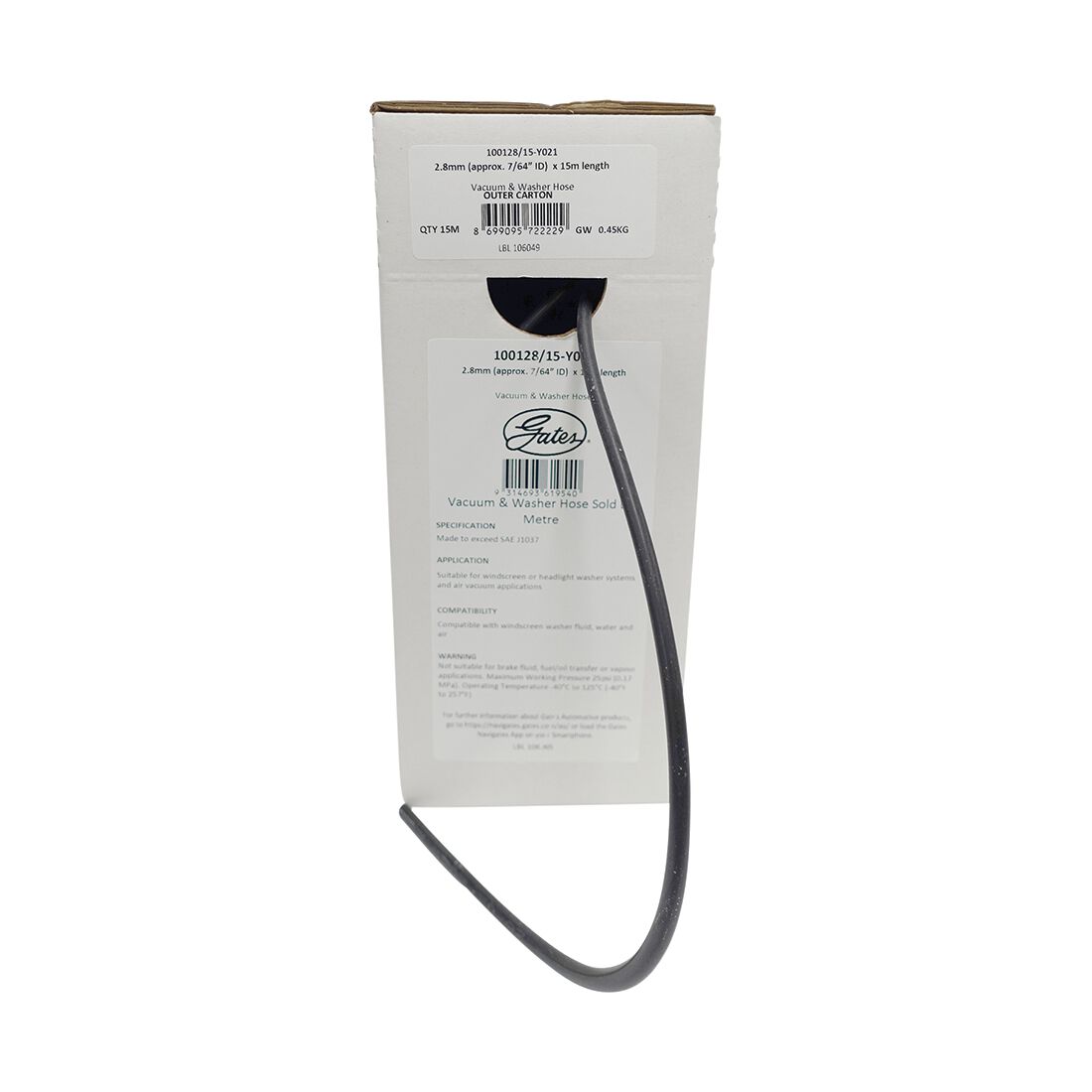 Gates Vacuum & Washer Hose 2.8mm (1/8 inch) Sold by Metre, , scanz_hi-res