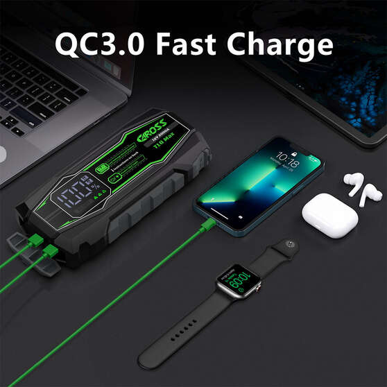 CAROSS T18Max 12V 2000A Compact Smart Lithium Jump Starter With Built-in 3 Mode Light, , scanz_hi-res