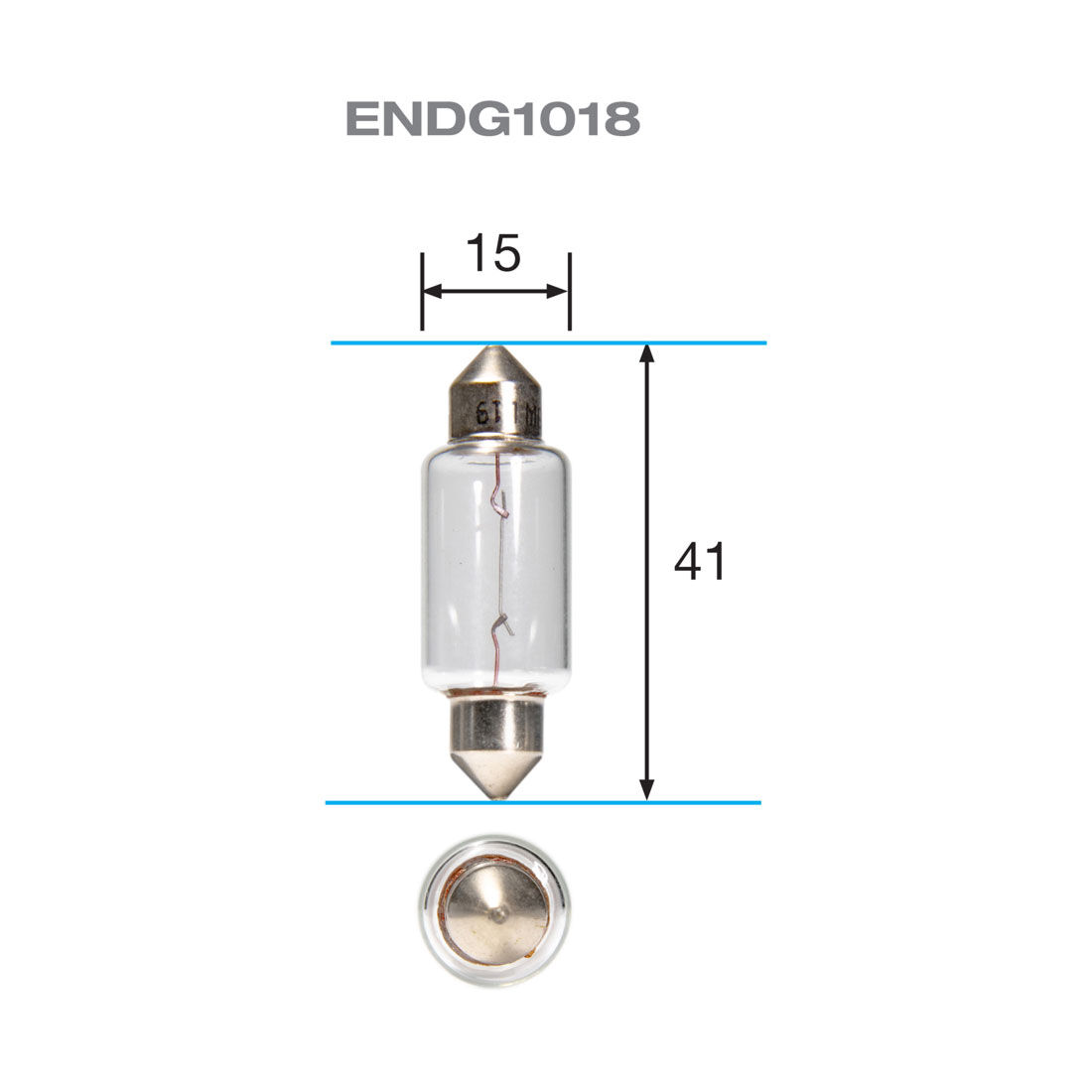 ENDURALIGHT Automotive Globes - Festoon 12V, 18W 15X41mm, , scanz_hi-res