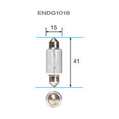 ENDURALIGHT Automotive Globes - Festoon 12V, 18W 15X41mm, , scanz_hi-res