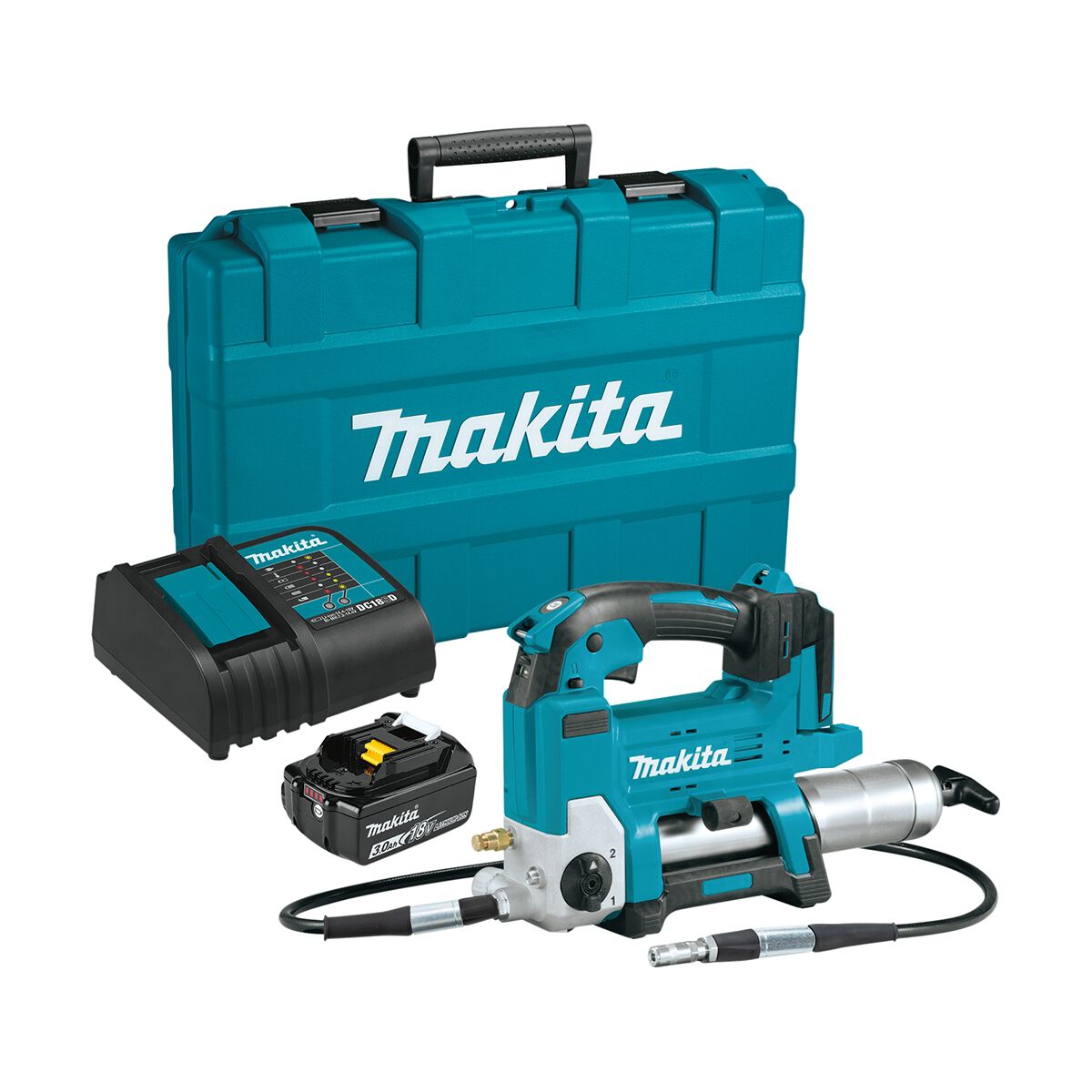 Makita 18V Grease Gun 450gm Skin DGP180ZBK, , scanz_hi-res