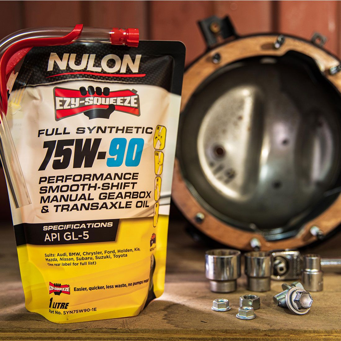 NULON EZY-SQUEEZE Performance Smooth Shift Manual Gearbox & Transaxle Oil - 75W-90, 1 Litre, , scanz_hi-res