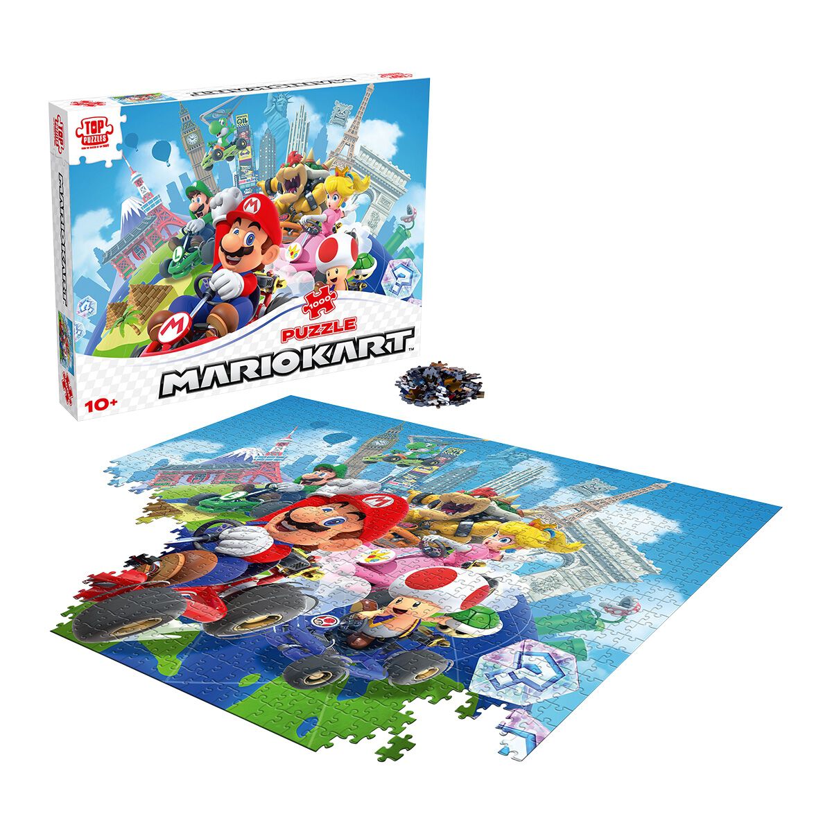 Mario Kart "Around The World" 1000 Piece Puzzle, , scanz_hi-res