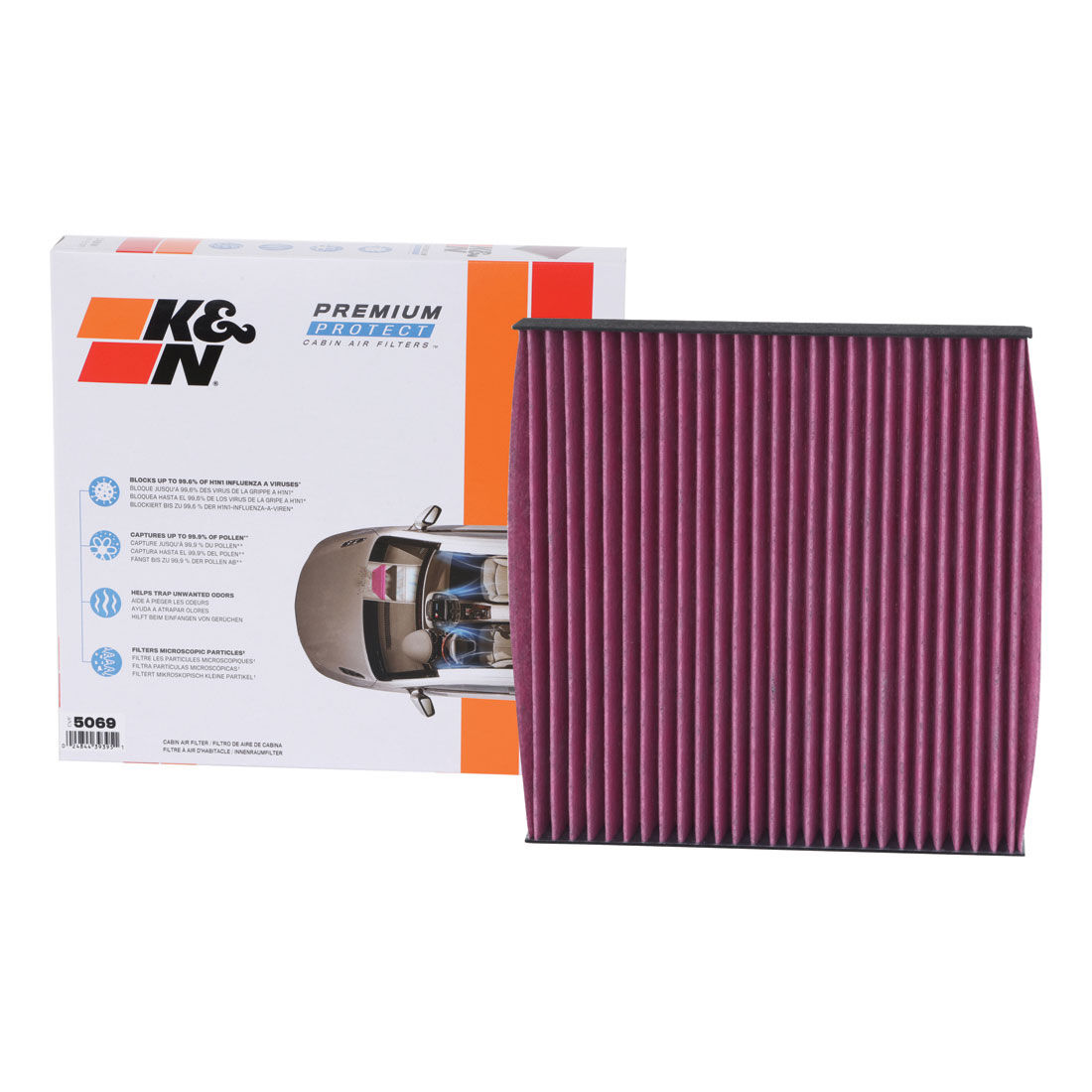 K&N Premium Disposable Cabin Air Filter - DVF5069, , scanz_hi-res